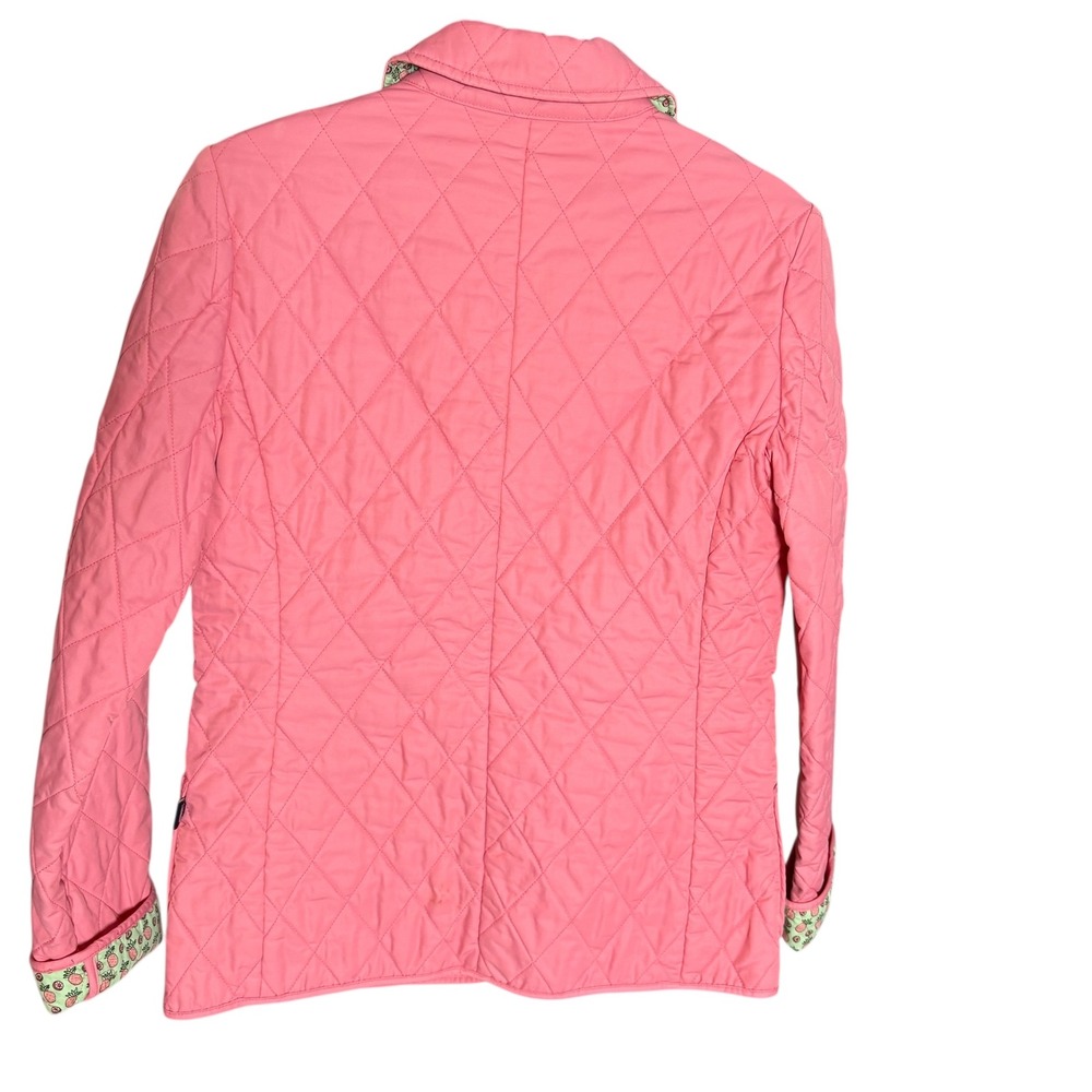 Vineyard Vines Quilted Pink Jacket Pineapple Print Lining Women's XSmall - Picture 11 of 11